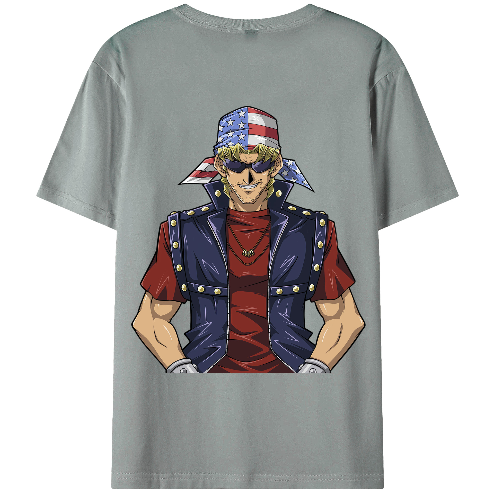 （画像用） 遊☆戯☆王 Yu-Gi-Oh! 綿100％ メンズ半袖Tシャツ（バックプリント） 通気性